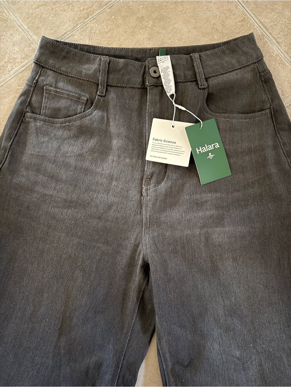 HALARA Womens Charcoal Slim Straight Jeans